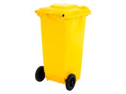 Yellow Wheelie Bin