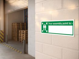 "Your Fire Assembly Point Is" Fire Exit Sign
