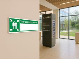 "Your Fire Assembly Point Is" Fire Exit Sign