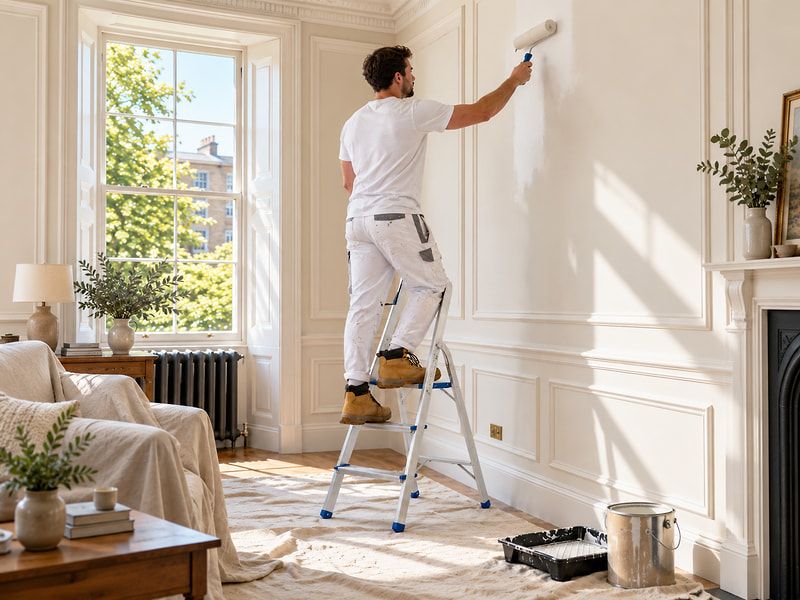 3 Tread Lightweight Aluminium Step Ladder - 150kg Capacity - 2.1m Approx Working Height