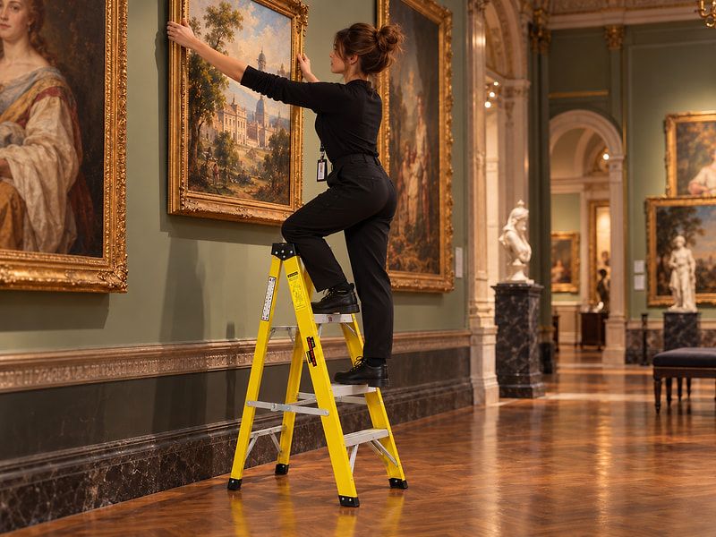 4 Tread Fibreglass Step Ladder - EN131 Professional - 2m Approx Working Height