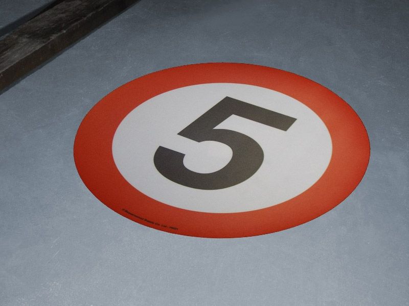 5 Mph Floor Symbol Marker