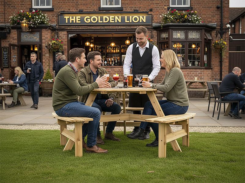 6 Seater Round Bench