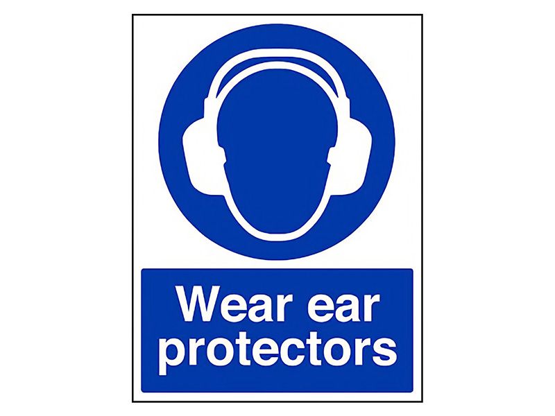 "Ear Protection" Mandatory Site Safety Sign