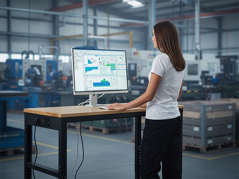 Adjustable Workbench with Plug