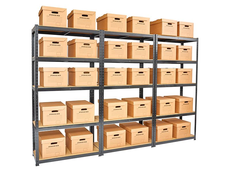 Archive Shelving System - 5 Shelves, 1800 × 2700 × 400mm - 175kg UDL Per Shelf