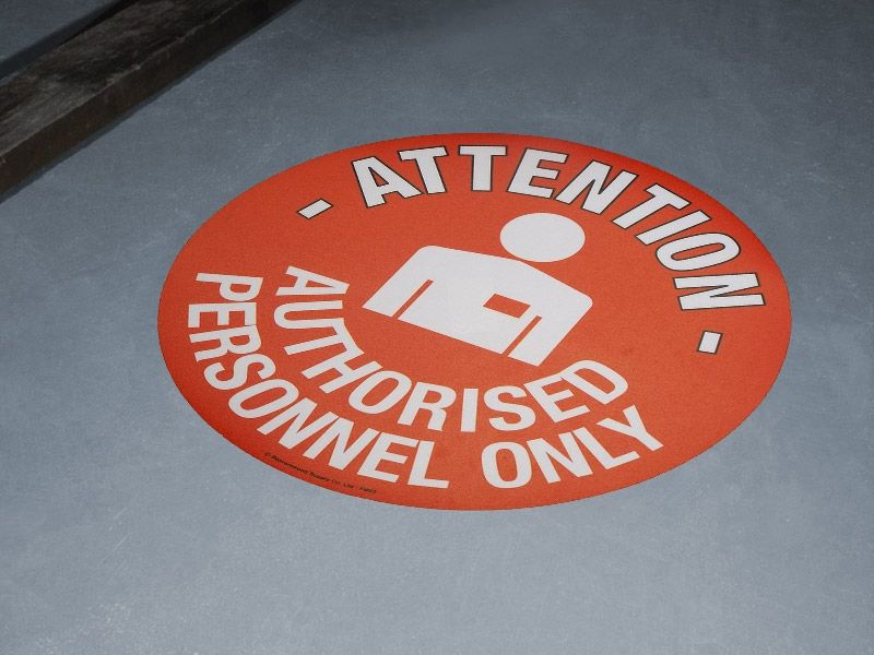 Authorised Personnel Only Floor Symbol Marker