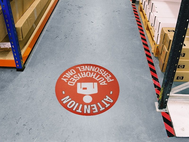 Authorised Personnel Only Floor Symbol Marker