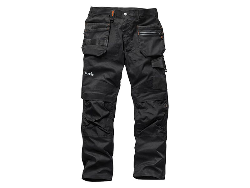 Scruffs Black Stretch Worker Trousers