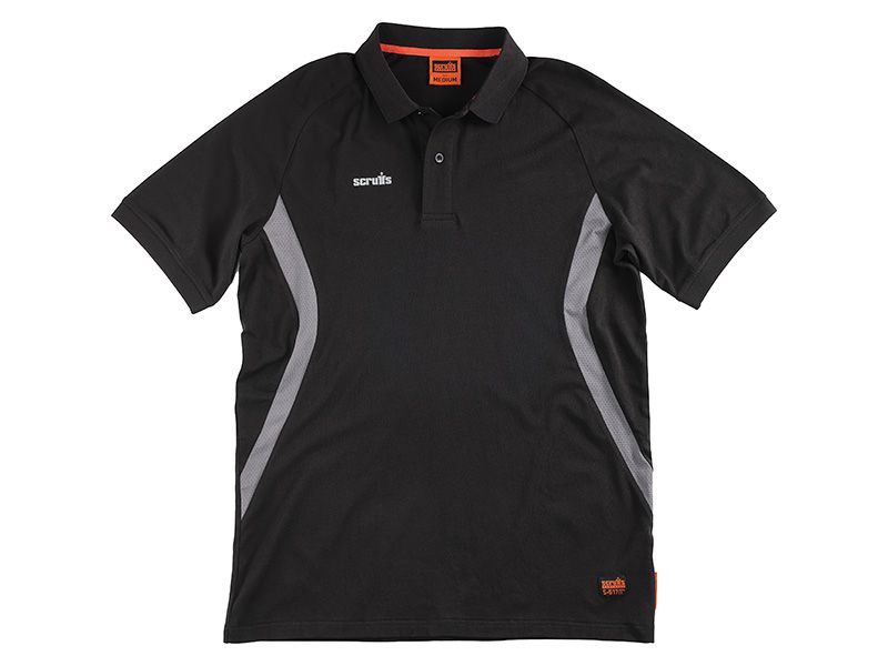 Scruffs Black Worker Polo