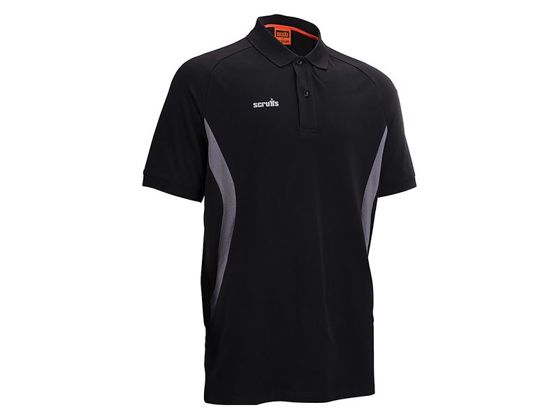 Scruffs Black Worker Polo