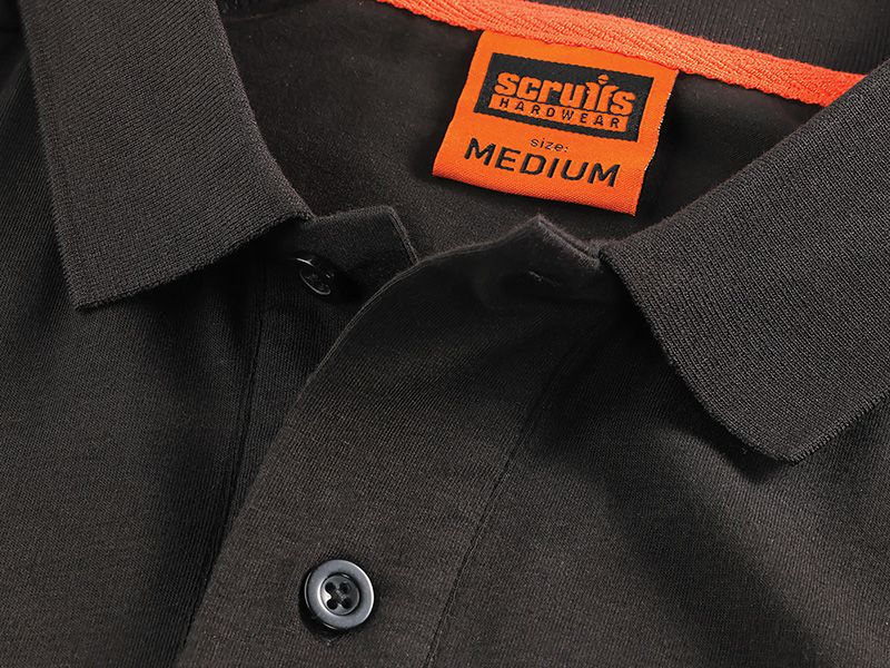 Scruffs Black Worker Polo