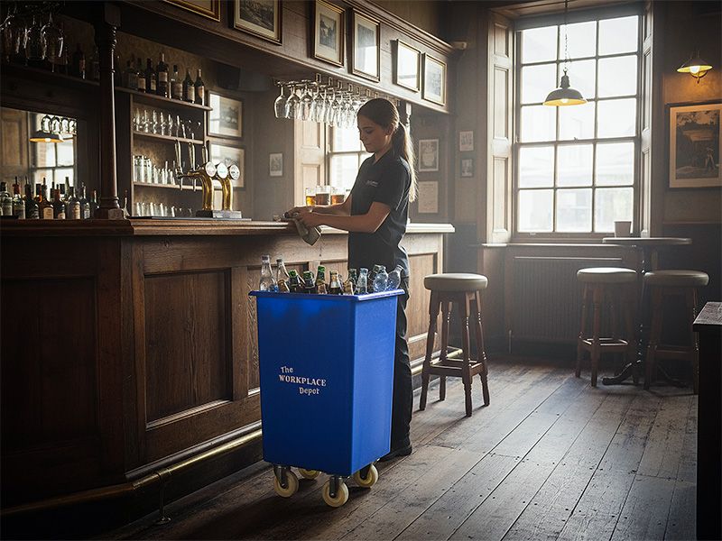 Bottle Bin on Wheels