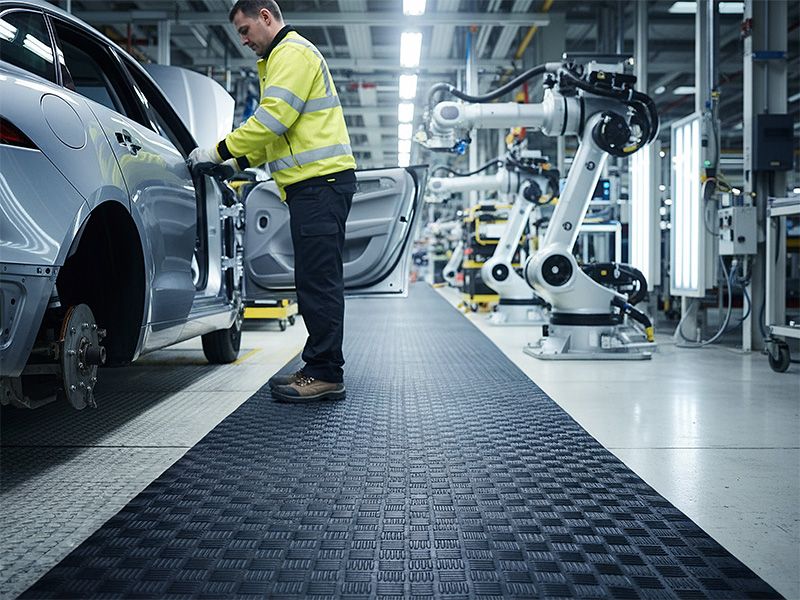 Chequered Rubber Matting Roll