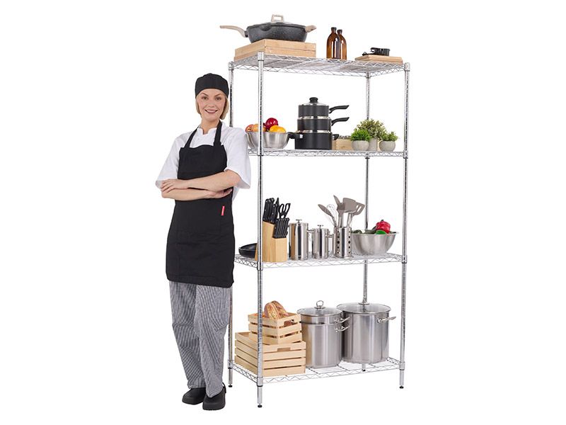 Chrome Kitchen Shelves