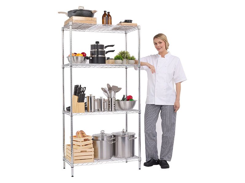 Chrome Kitchen Shelves