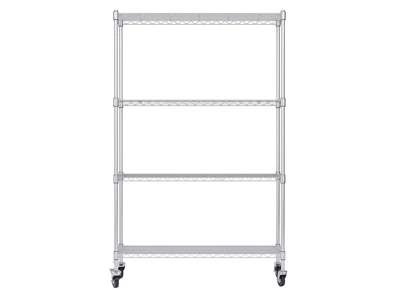 Chrome Shelving with Wheels