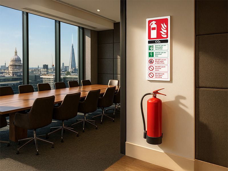 CO2 Fire Extinguisher Sign