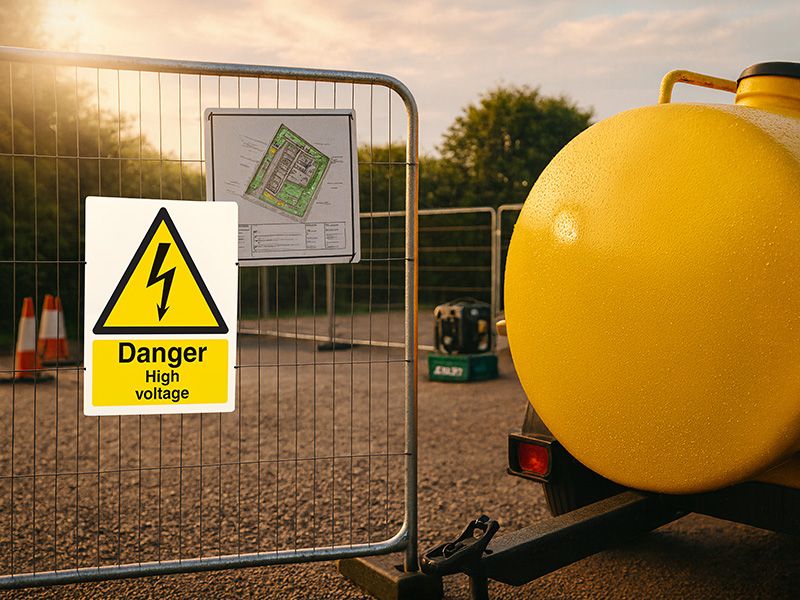 "Danger Electric Shock Risk" Warning Safety Sign