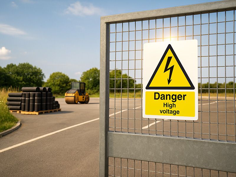"Danger Electric Shock Risk" Warning Safety Sign