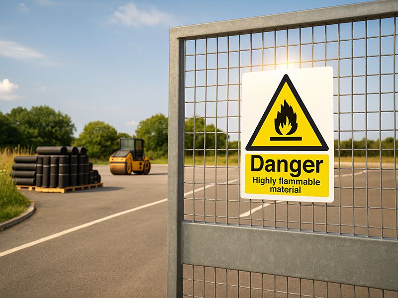 "Danger Highly Flammable" Warning Safety Sign