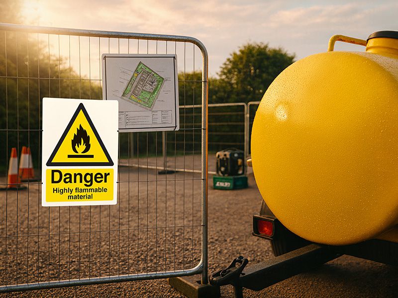 "Danger Highly Flammable" Warning Safety Sign