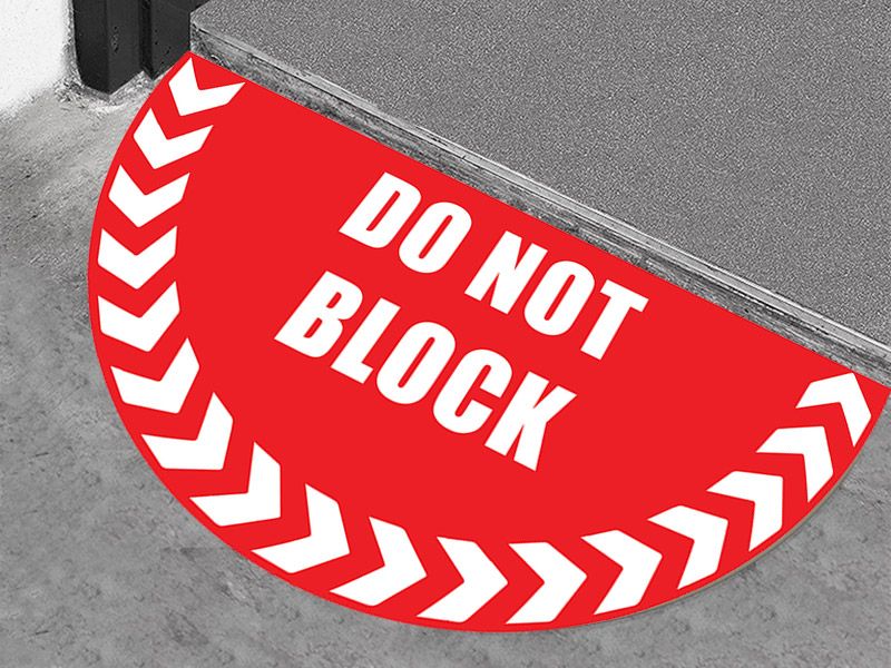 Do Not Block Floor Graphic Marker