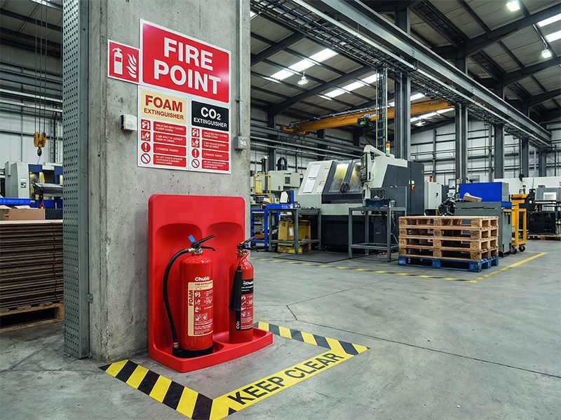 Double Extinguisher Stand