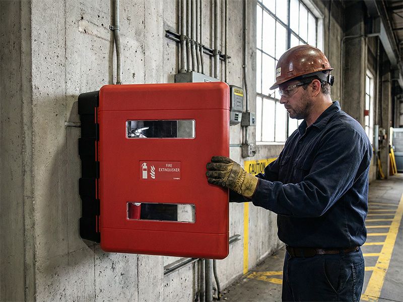 Double Fire Extinguisher Cabinet