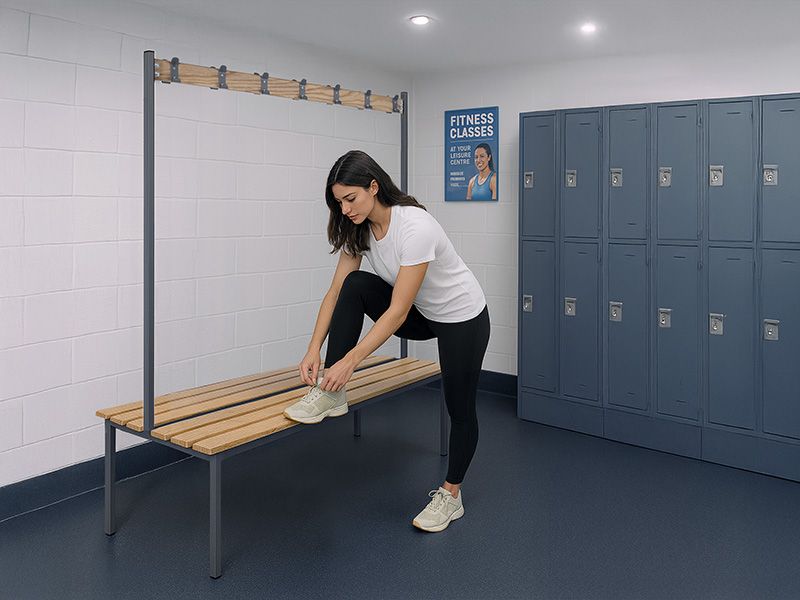 Double Sided Cloakroom Bench