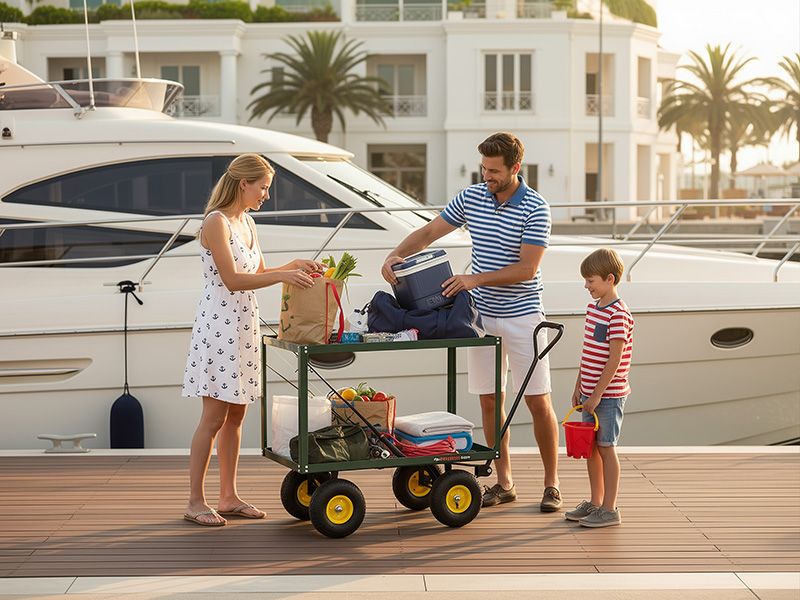 Double Tier Turntable Trolley