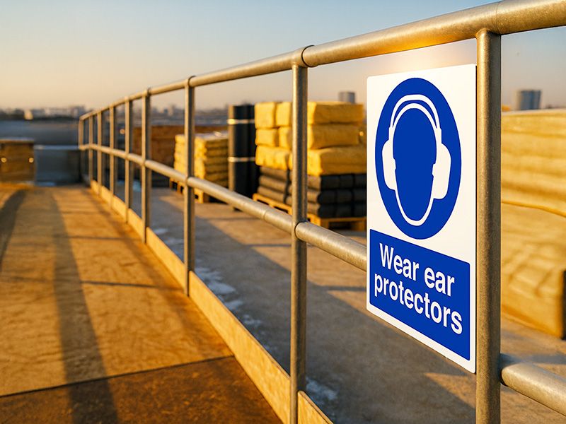 "Ear Protection" Mandatory Site Safety Sign