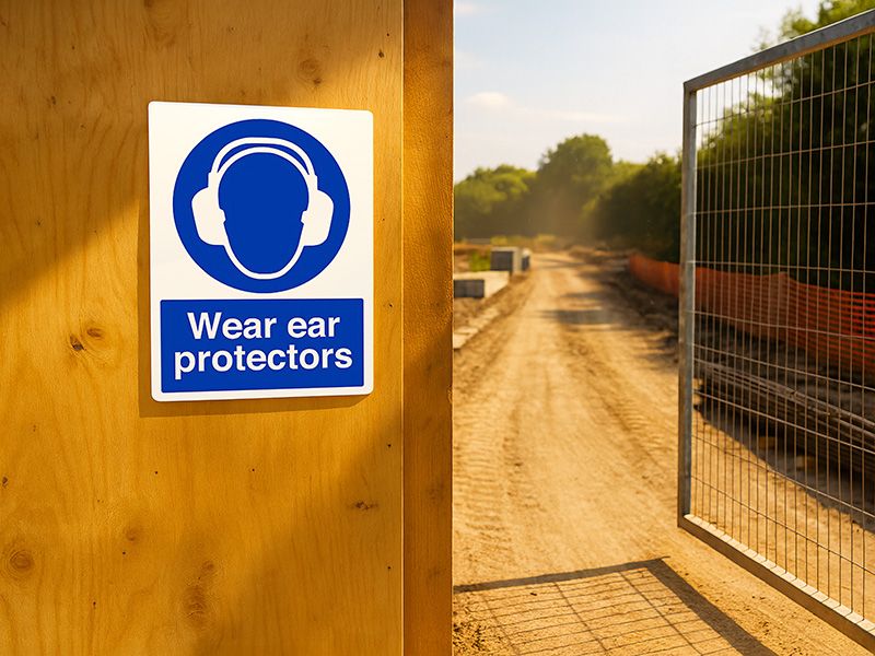 "Ear Protection" Mandatory Site Safety Sign
