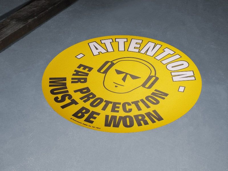 Ear Protection Floor Symbol Marker