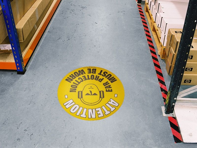 Ear Protection Floor Symbol Marker