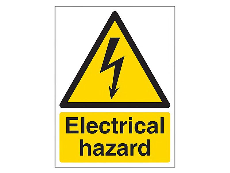 "Electrical Hazard" Warning Safety Sign
