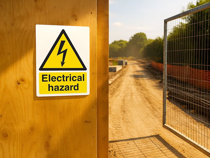 "Electrical Hazard" Warning Safety Sign