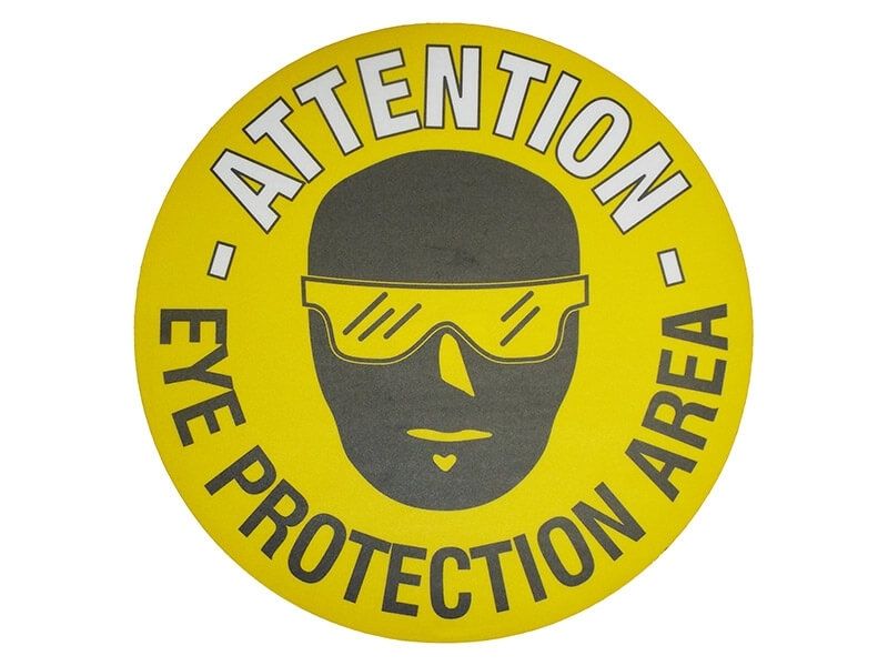 Eye Protection Area Floor Symbol Marker