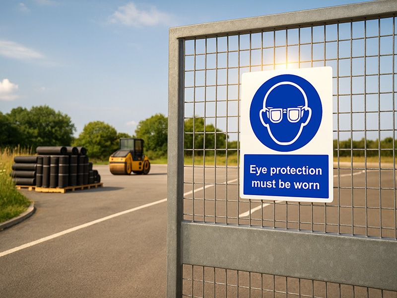 "Eye Protection" Mandatory Site Safety Sign