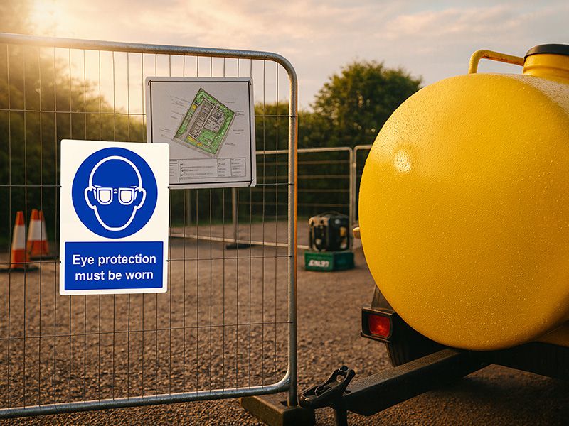 "Eye Protection" Mandatory Site Safety Sign