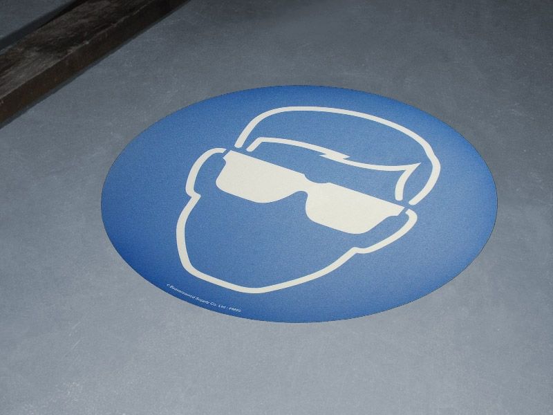 Eye Protection Floor Symbol Marker