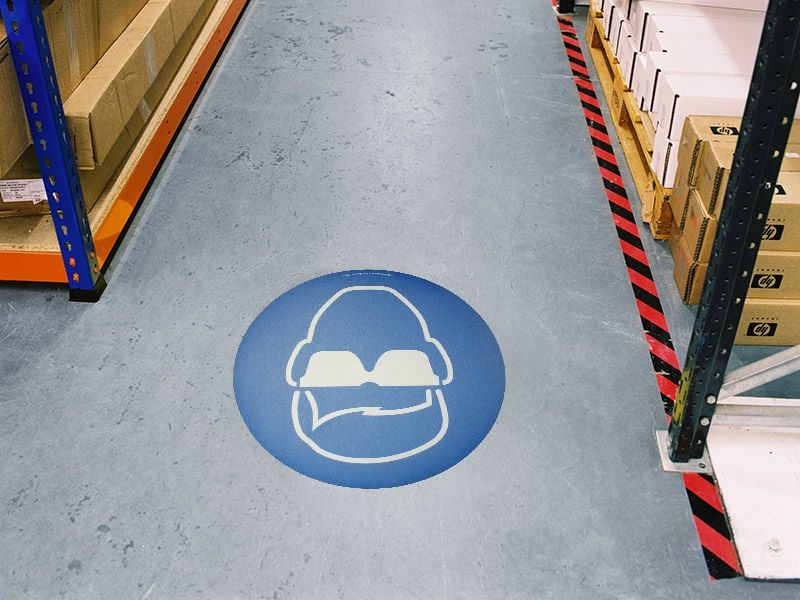 Eye Protection Floor Symbol Marker
