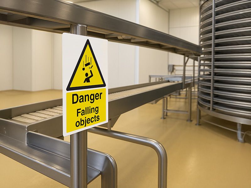 "Falling Objects" Warning Safety Sign