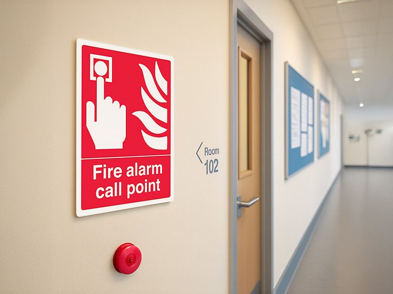 "Fire Alarm" Fire Safety Equipment Sign