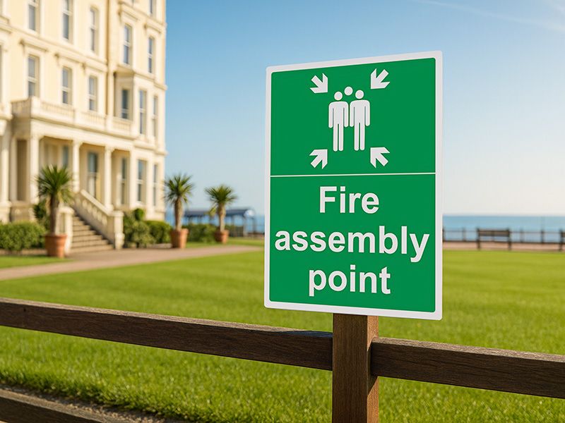 "Fire Assembly Point" Fire Exit Sign