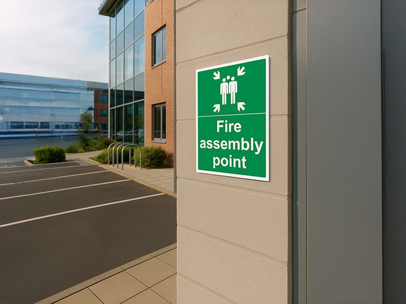 "Fire Assembly Point" Fire Exit Sign