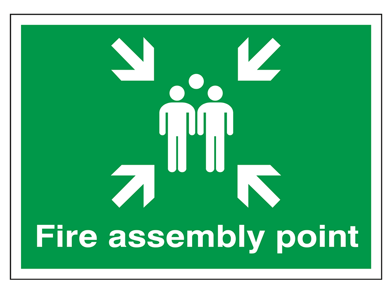 "Fire Assembly Point" Fire Exit Sign