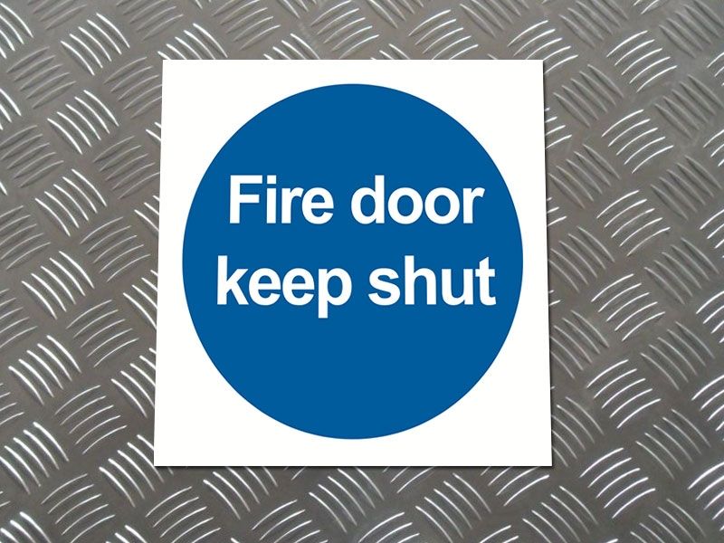 "Fire Door Keep Shut" Mandatory Site Safety Sign