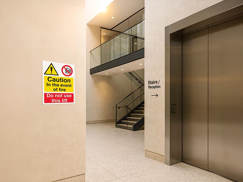 "In The Event Of Fire" Fire Safety Equipment Sign