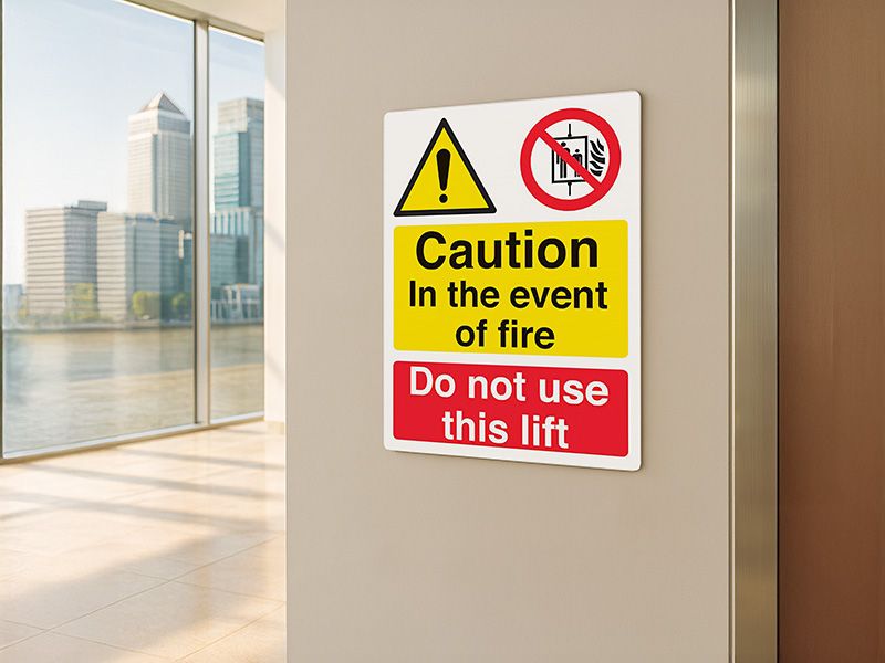 "In The Event Of Fire" Fire Safety Equipment Sign